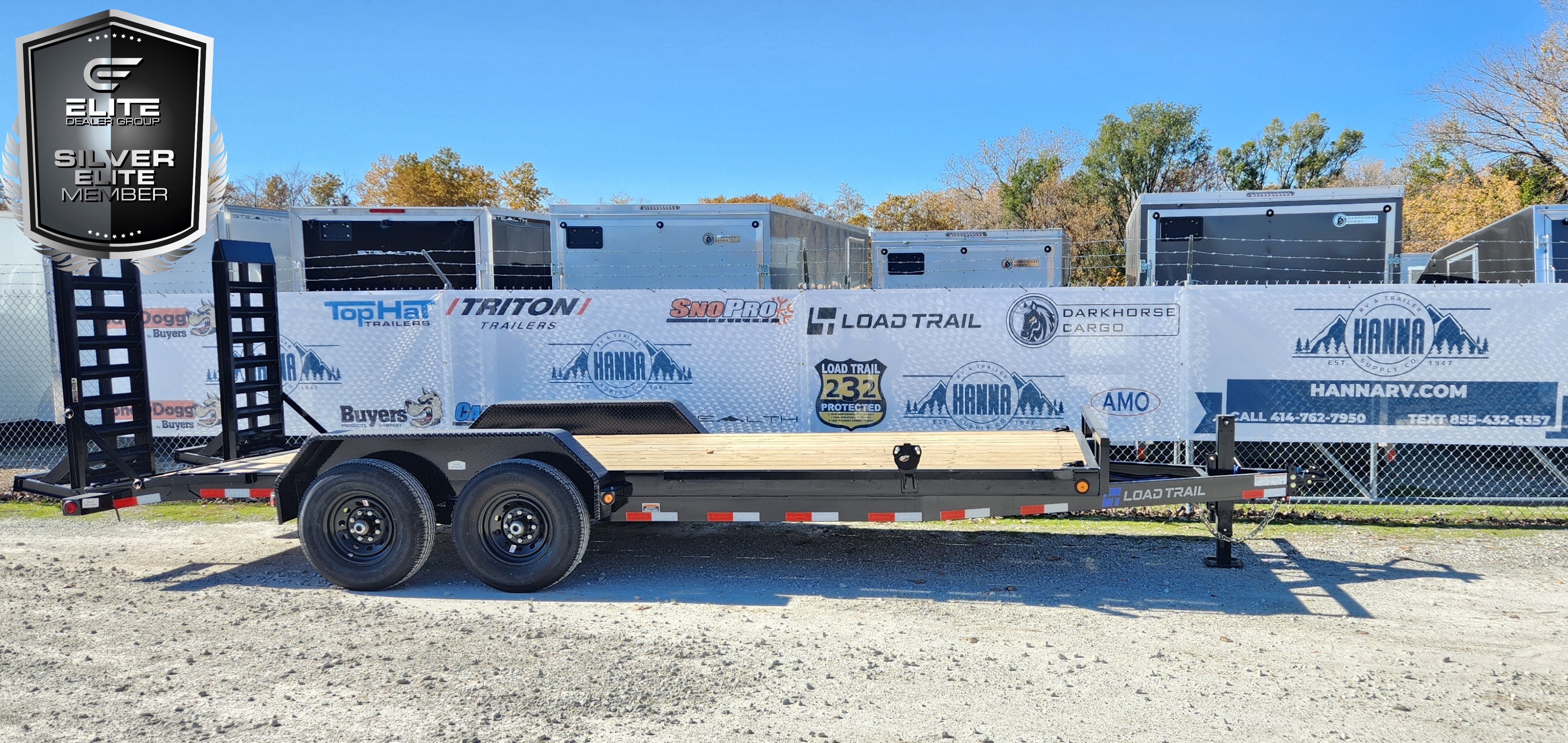 Load Trail 83 X 20 Tandem Axle 14,000 Lb Steel Car Hauler / Equipment Trailer-Weld-On Fenders